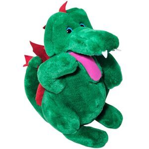 LegoLand Green Red Dragon Plush Stuffed Animal 10” Lego Land California Souvenir